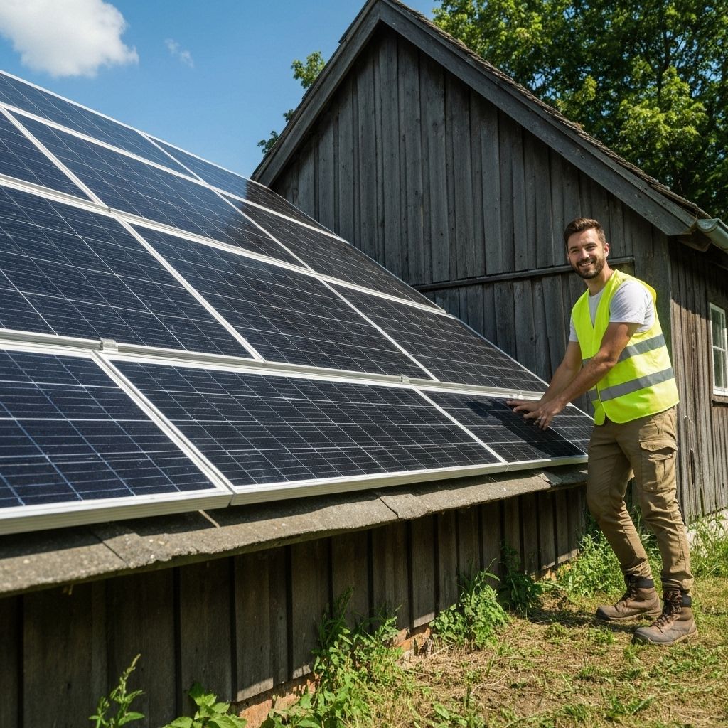 Solar installation in rural area